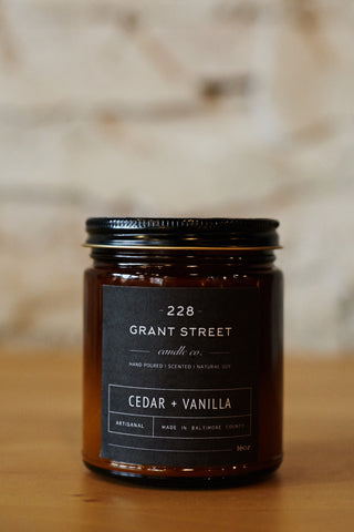 Cedar + Vanilla 9 oz Candle