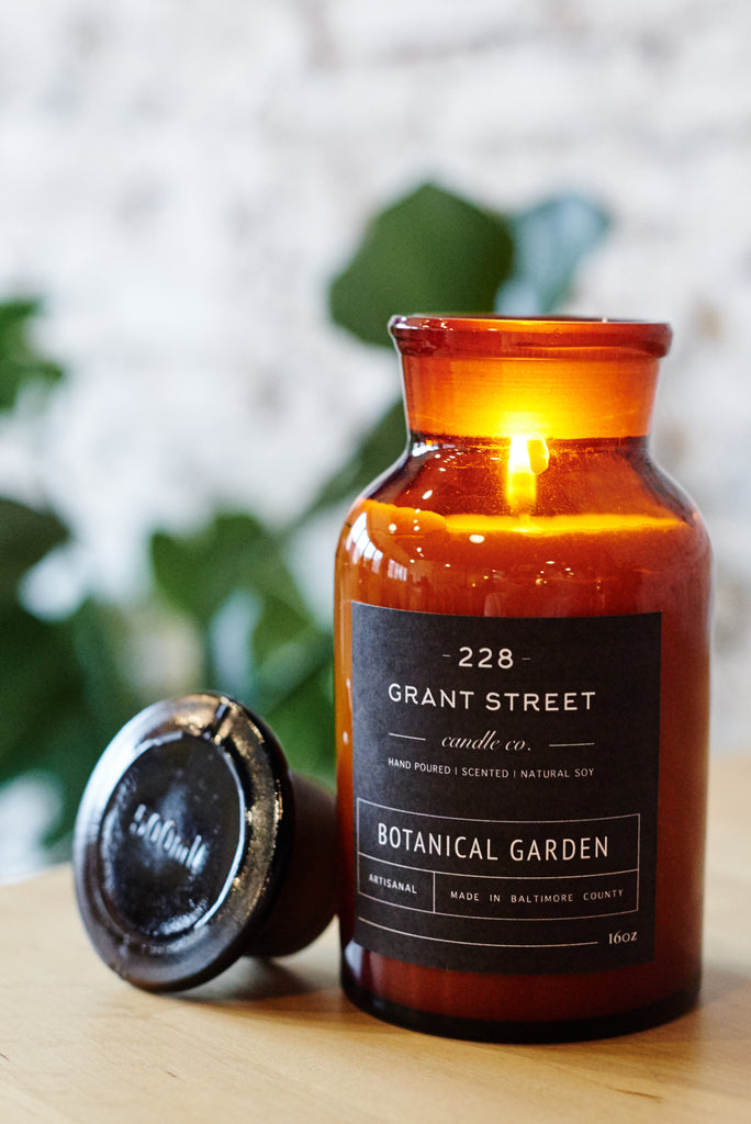 Botanical Garden Apothecary Jar – 228 Grant Street Candle Co.