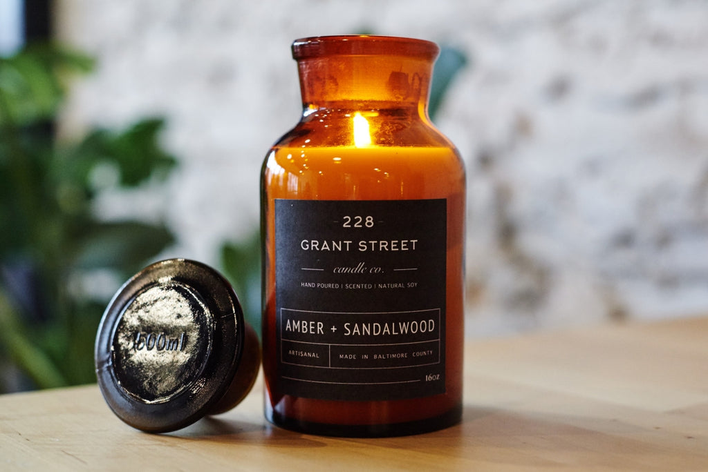 Amber + Sandalwood Apothecary Jar